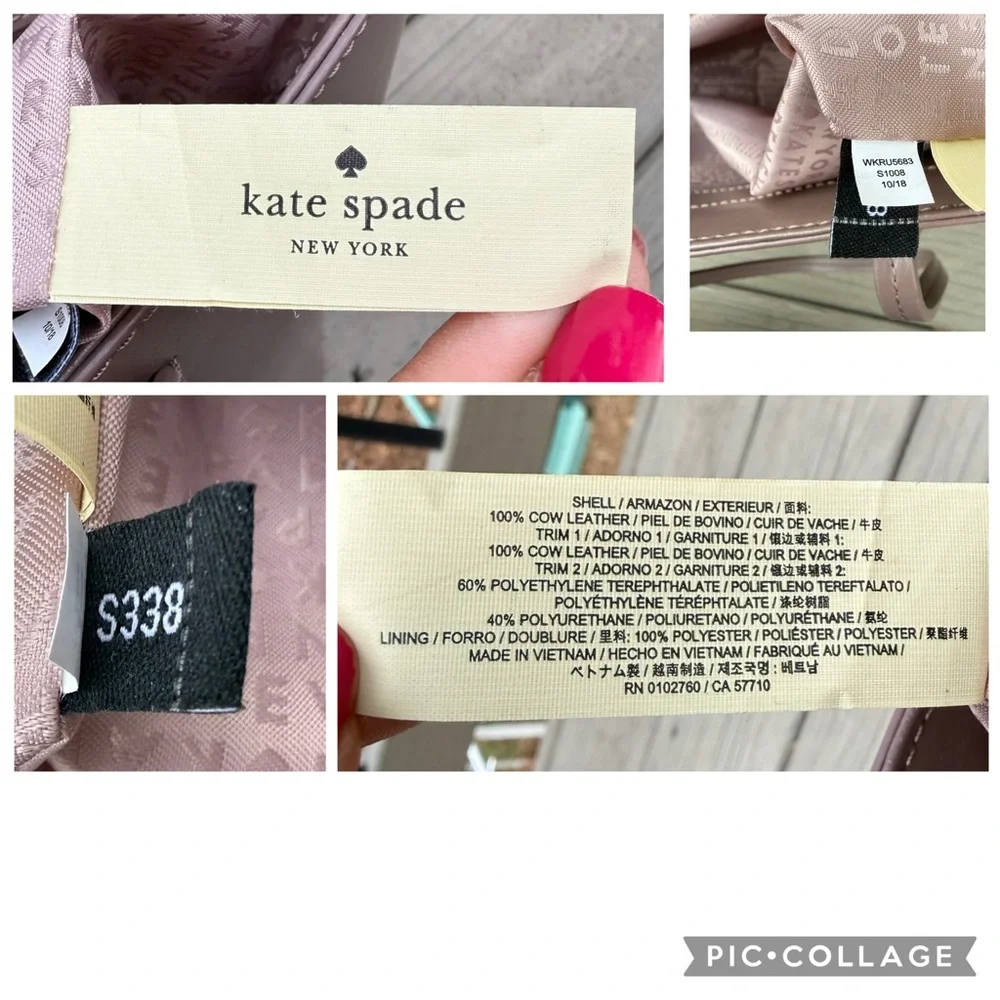 Kate Spade New York Kearny Street Grecia Tote Bag Purse in Taupe Leather